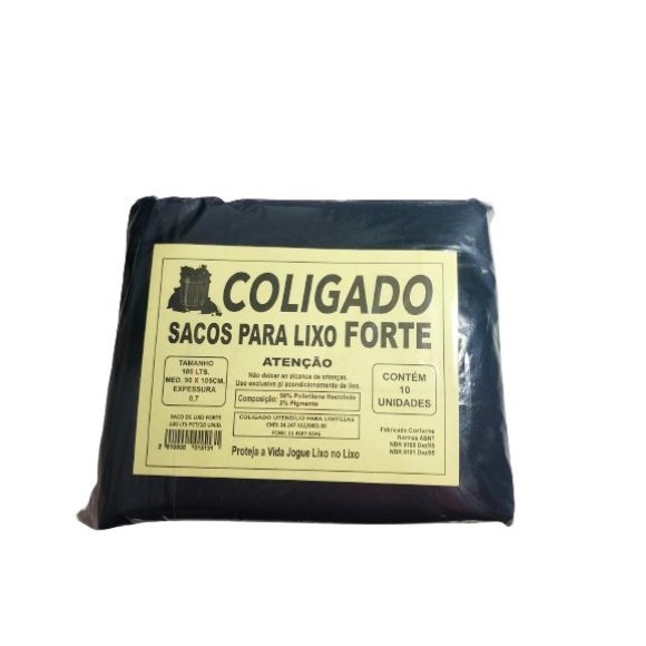 SACO P/ LIXO COLIGADO 100 LTS PC/10 UNID