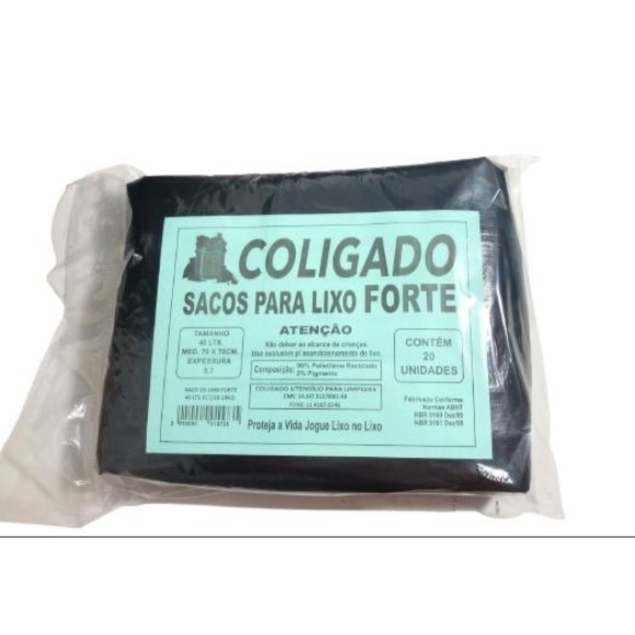 SACO P/ LIXO COLIGADO 40 LTS PC/20 UNID