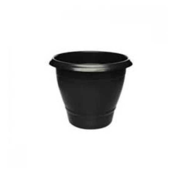 VASO REDONDO PEQ PRETO 1 L.