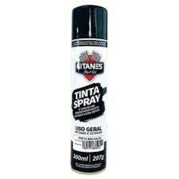 TINTA SPRAY PRETO BRILHANTE GITANES 300